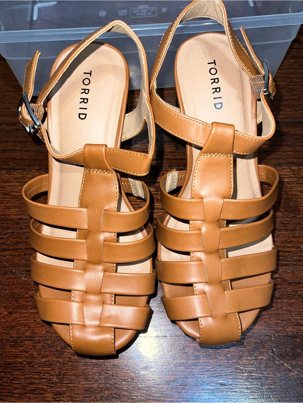 torrid Cognac Strappy Woven Slingback Sandals